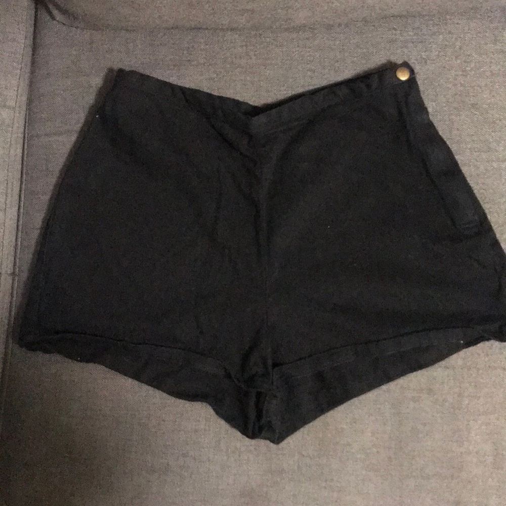 American appeal black mini shorts